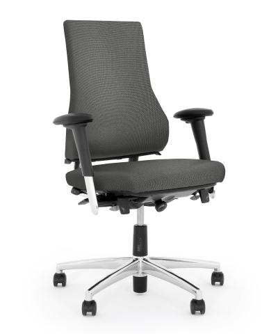 ESD Office Chair AES 2.4 Extra High Back Extra Thick Backrest Chair Grey Fabric ESD Hard Castors BMA Axia 2.4 Office Chairs Flokk - 530-2.4-ON-3AZ-AP-GLOBAL-ESD-GRE-HC